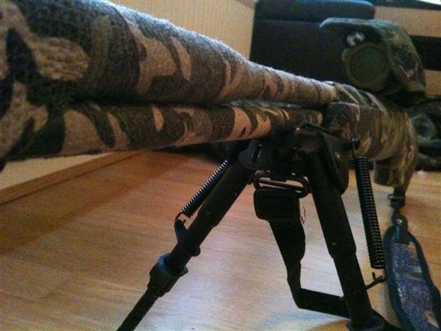 Front View Camo Rifle with Rh6-2 Bipod