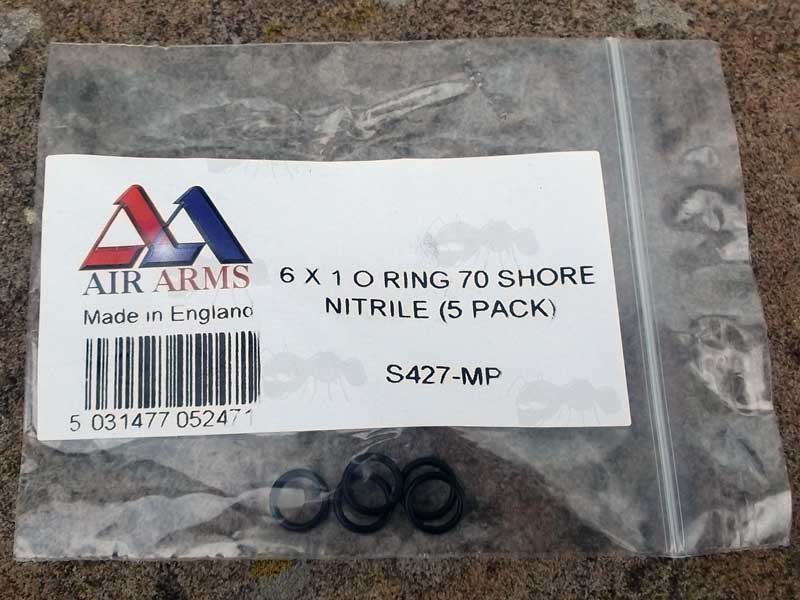 One Pack of Five S427 Air Arms Replacement O-Ring Gauge Mount Firing Valve Body and Transfer Port Seals