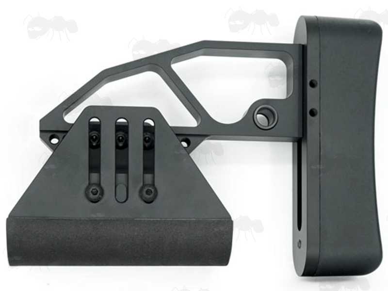 Skeletonised Style Collapsible Tactical Rifle Buttstock in Black
