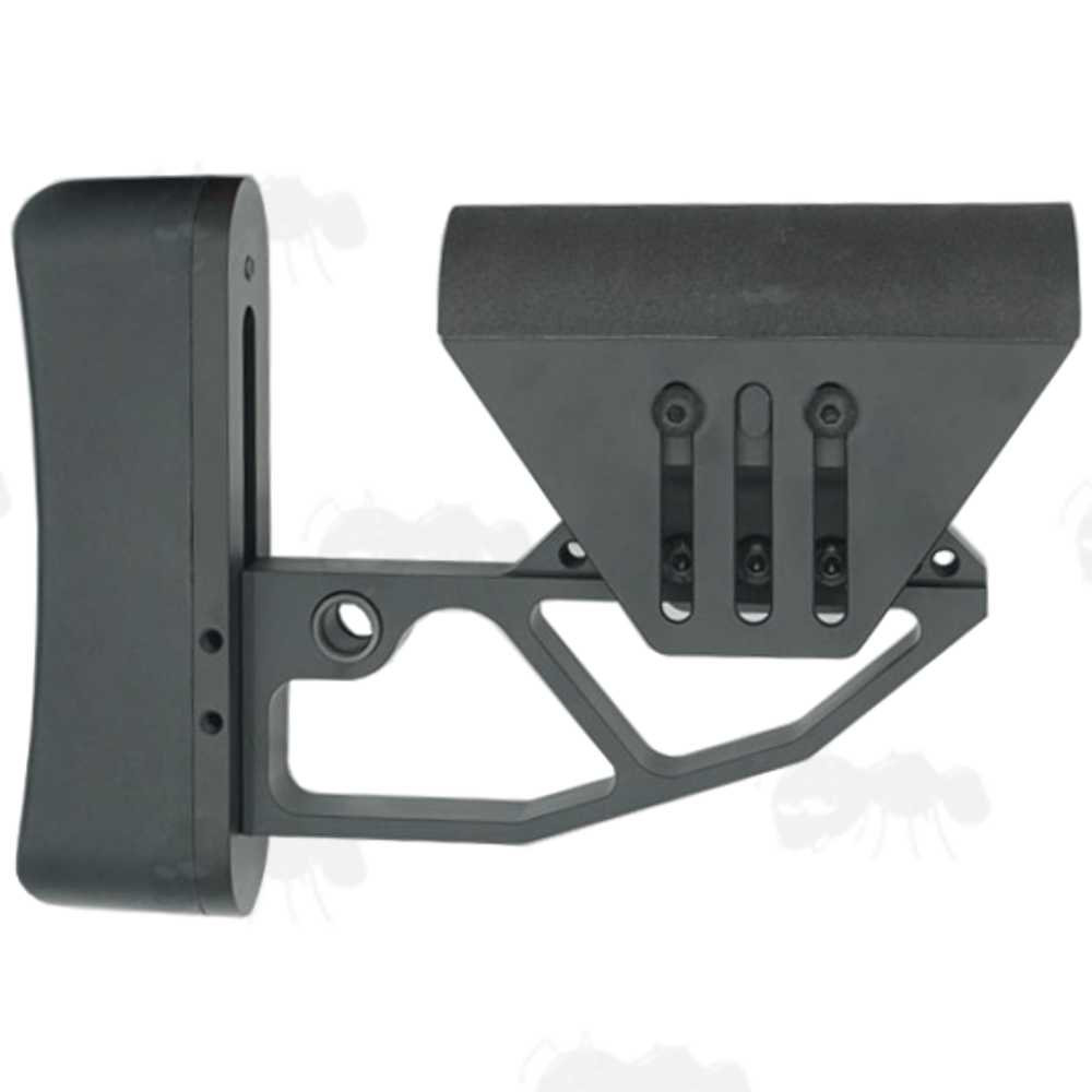 Skeletonised Style Collapsible Tactical Rifle Buttstock in Black