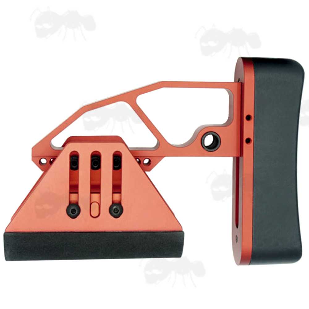 Skeletonised Style Collapsible Tactical Rifle Buttstock in Red