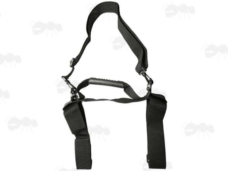 All Black Nylon HPA Tank Carry Handle Attachment with Shoulder Carry Sling