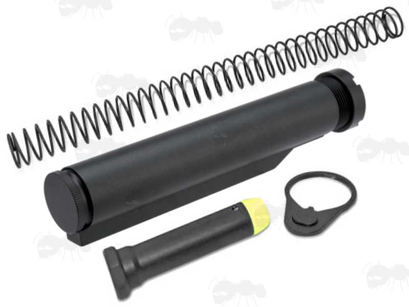 Commercial Spring, Tube and Buffer Set with Internal Storage for AR Rifles