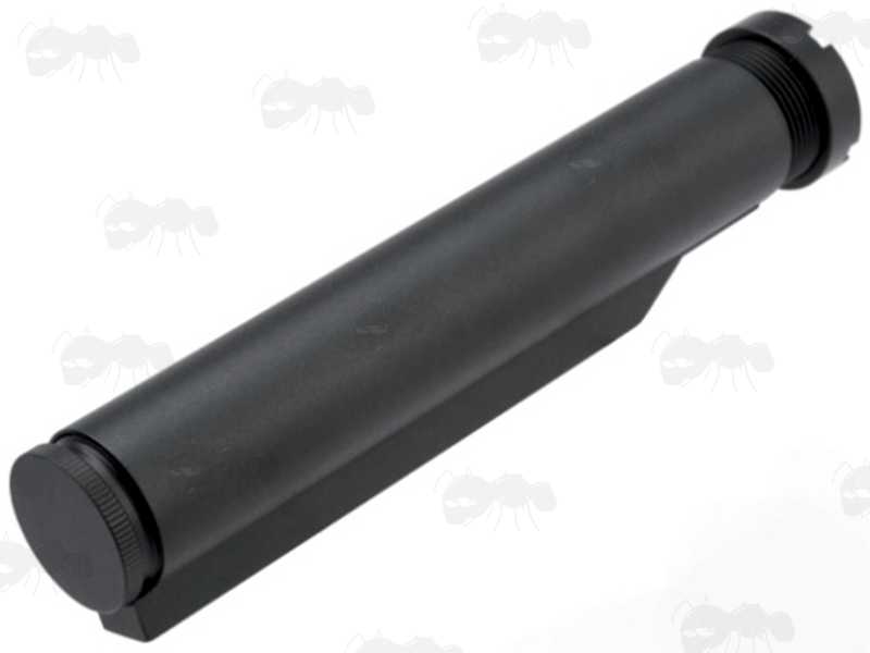 Mil-Spec Buffer Tube with Internal Storage Compartment and Castle Nut for AR Rifles