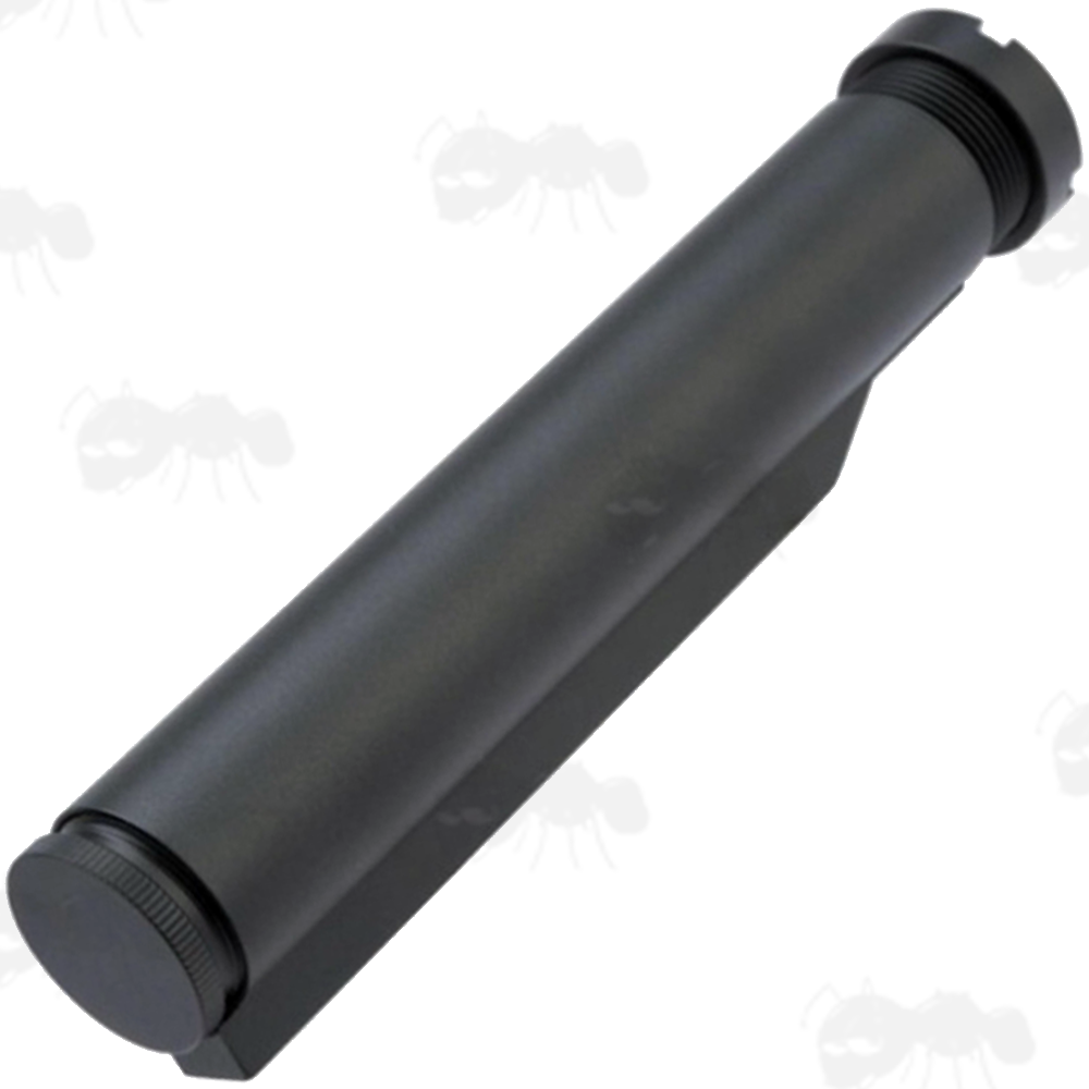 Mil-Spec Buffer Tube with Internal Storage Compartment and Castle Nut for AR Rifles