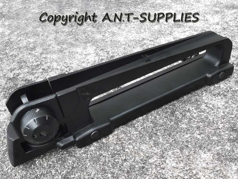 Top Slot View of The Aluminium M4 M16 Series Rifle Carry Handle Fitted to a Railed Handguard