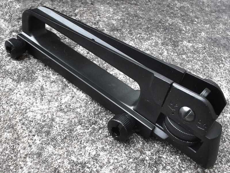 Top Slot View and Base Rail Fitting View on The Aluminium M4 M16 Series Rifle Carry Handle