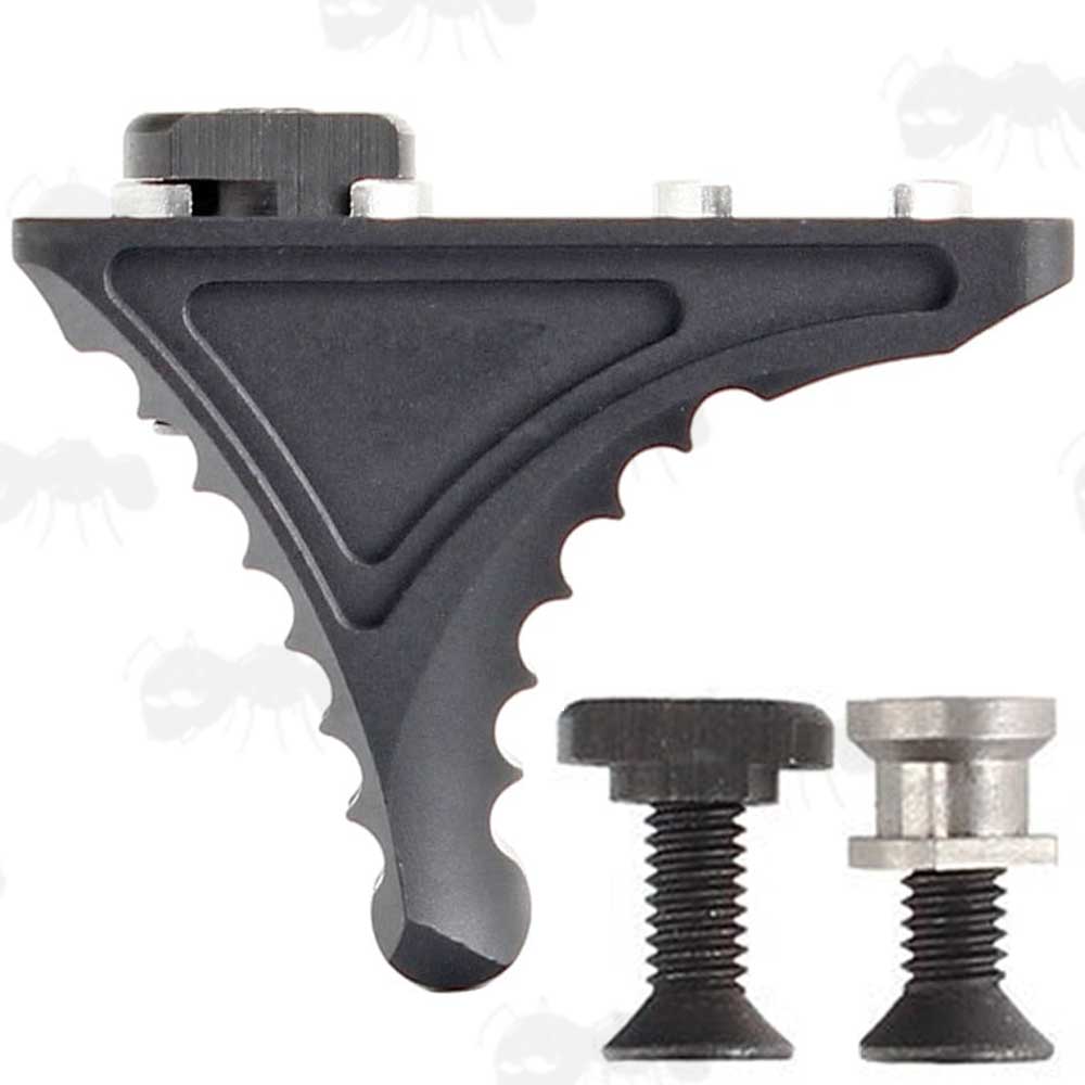 Bi-Directional Black Polymer Mini Handstop for KeyMod or M-Lok Handguards