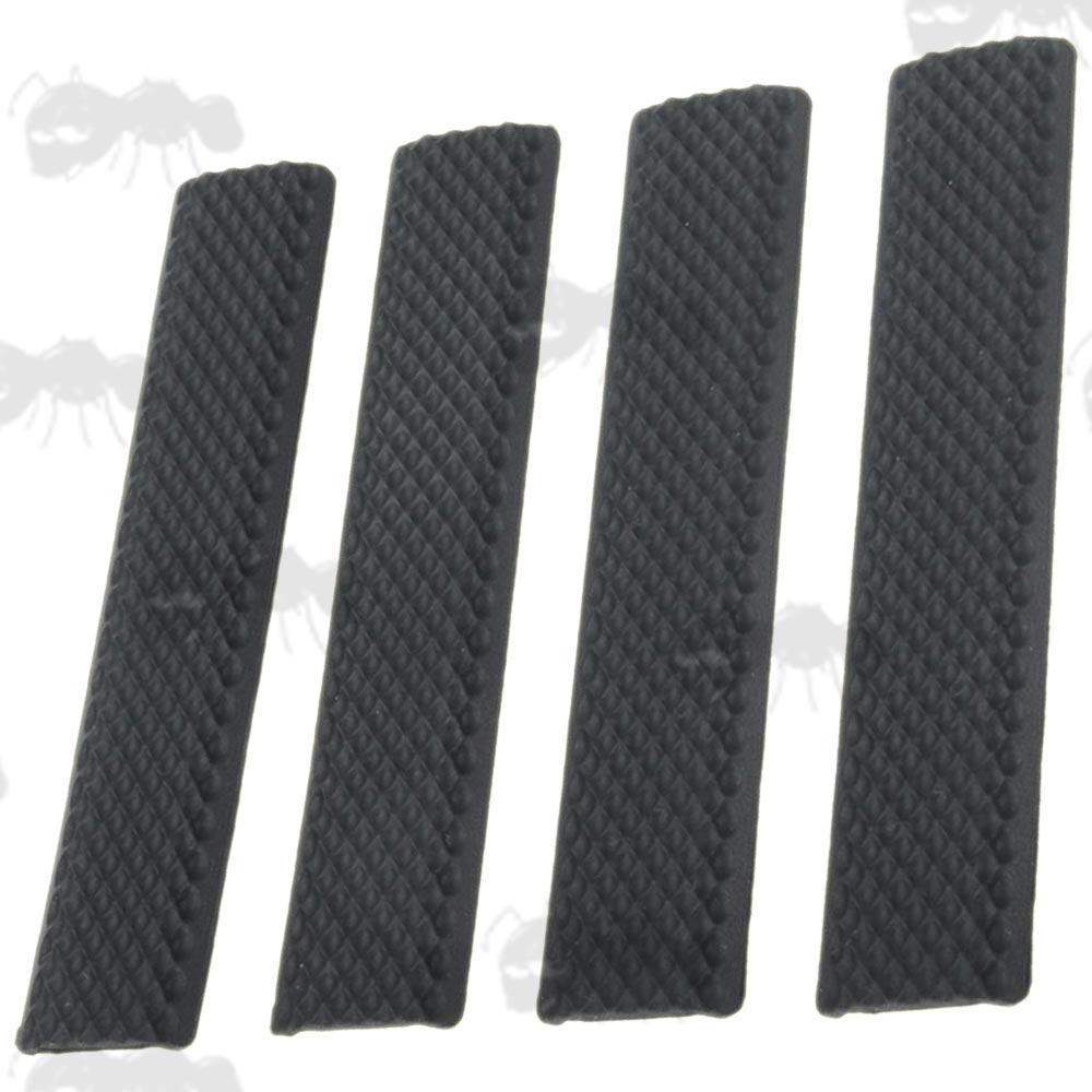 Set of Four Soft Black Golf Ball Textured Keymod Style Handguard Covers