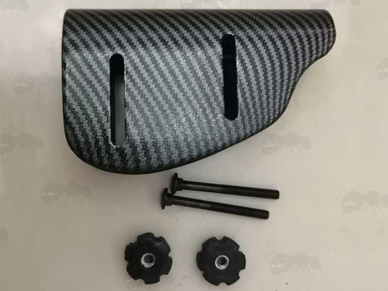 Carbon Fibre Kydex Gun Buttstock Adjustable Height Cheek Riser Rest with Bolts