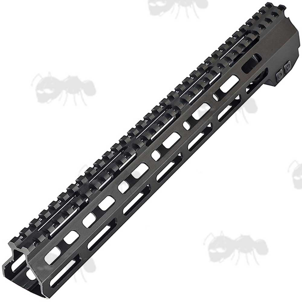 AR Style Alloy Thirteen and a Half Inch M-Lok Free Float Handguard with Picatinny Top Rail