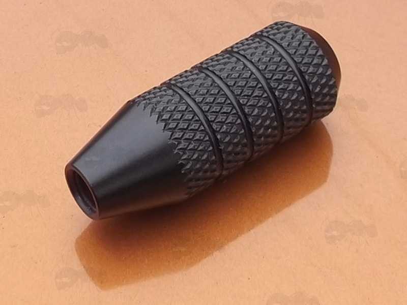 Long Black Knurled Finished All Metal Rifle Bolt Handle Knob with 5/16-24 TPI Thread