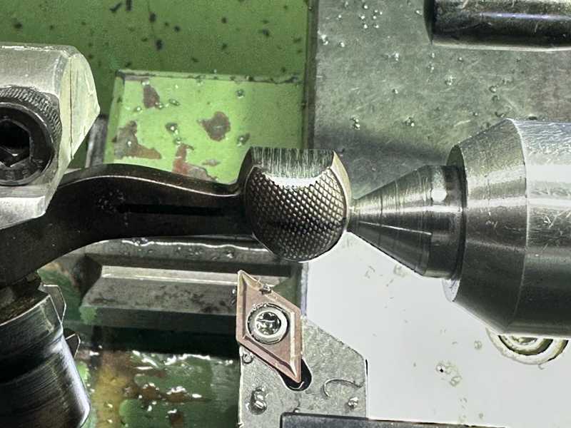 Customer Photo of Machining a Fixed Bolt Handle in a Lathe to Accept a 5/16-24 TPI Threaded Bolt Handle
