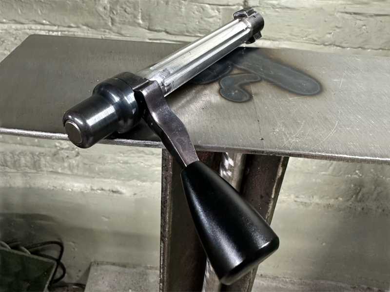 Customer Photo of a Machined Fixed Bolt Handle Fitted with a Black Smooth Finished All Metal Rifle Bolt Handle Knob with 5/16-24 TPI Thread