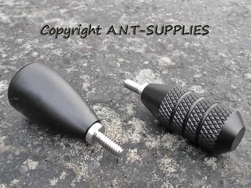 Black Finished All Metal Rifle Bolt Handle Knob with 5/16-24 TPI Threads and 10-24 TPI Thread
