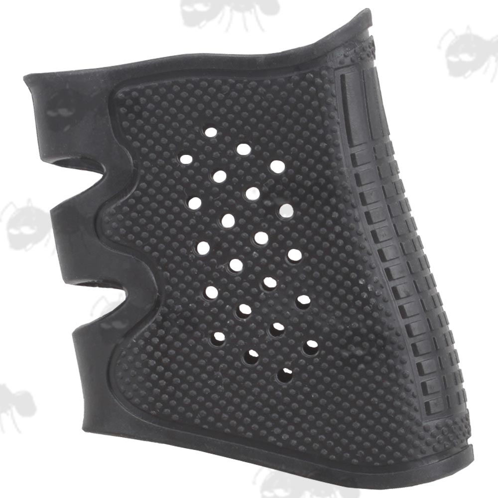 Black Textured Rubber Slip-on Gun Grip Cover Sleeve