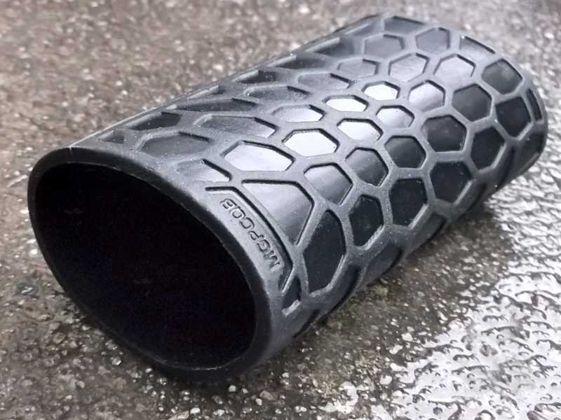 Black Reptile Textured Rubber Slip-on Grip Cover Sleeve Tube