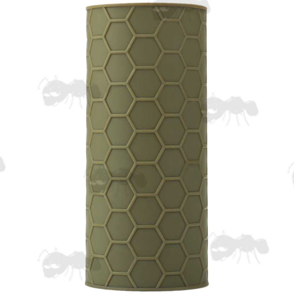 Green Hexagon Textured Rubber Slip-on Gun Grip Cover Sleeve Tube