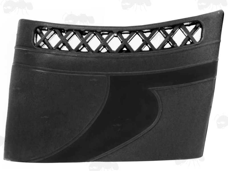 Black Rubber Ventilated Slip-On Recoil Pad for Rifle or Shotgun Butt Stocks