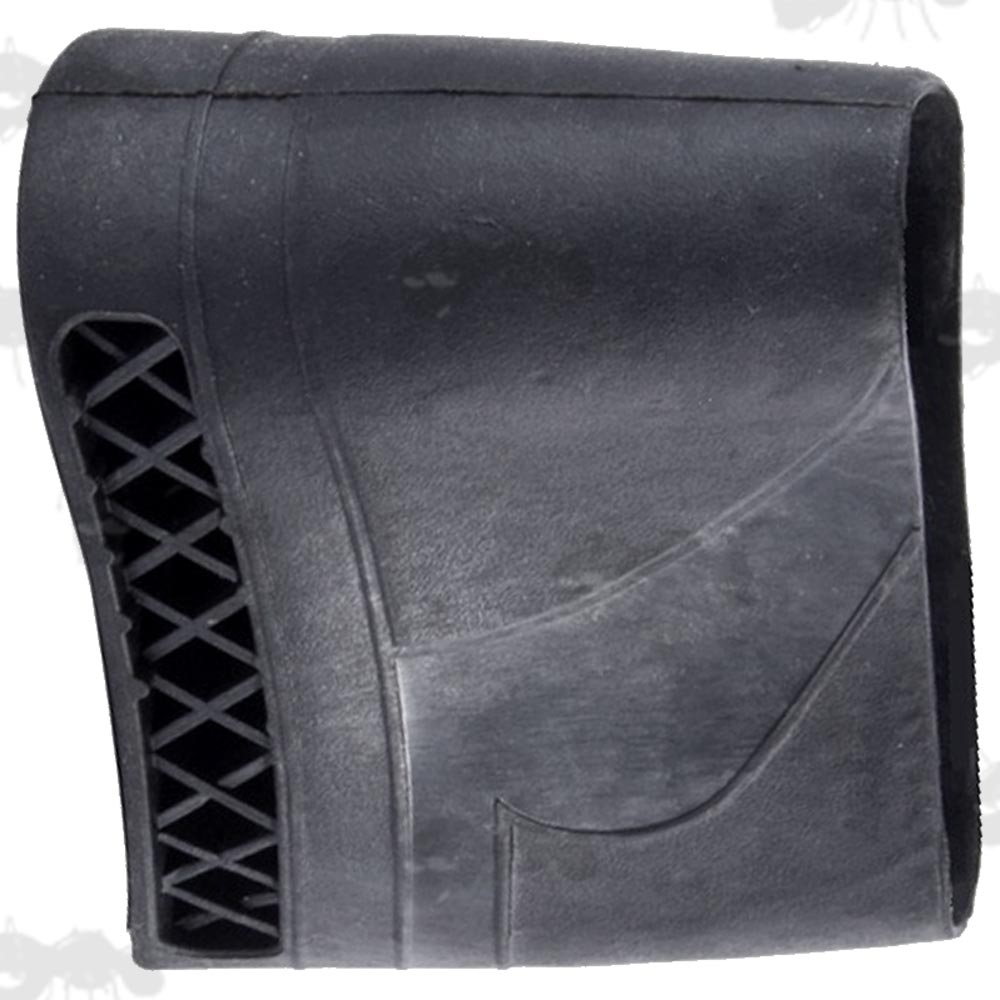 Black Rubber Ventilated Slip-On Recoil Pad for Rifle or Shotgun Butt Stocks