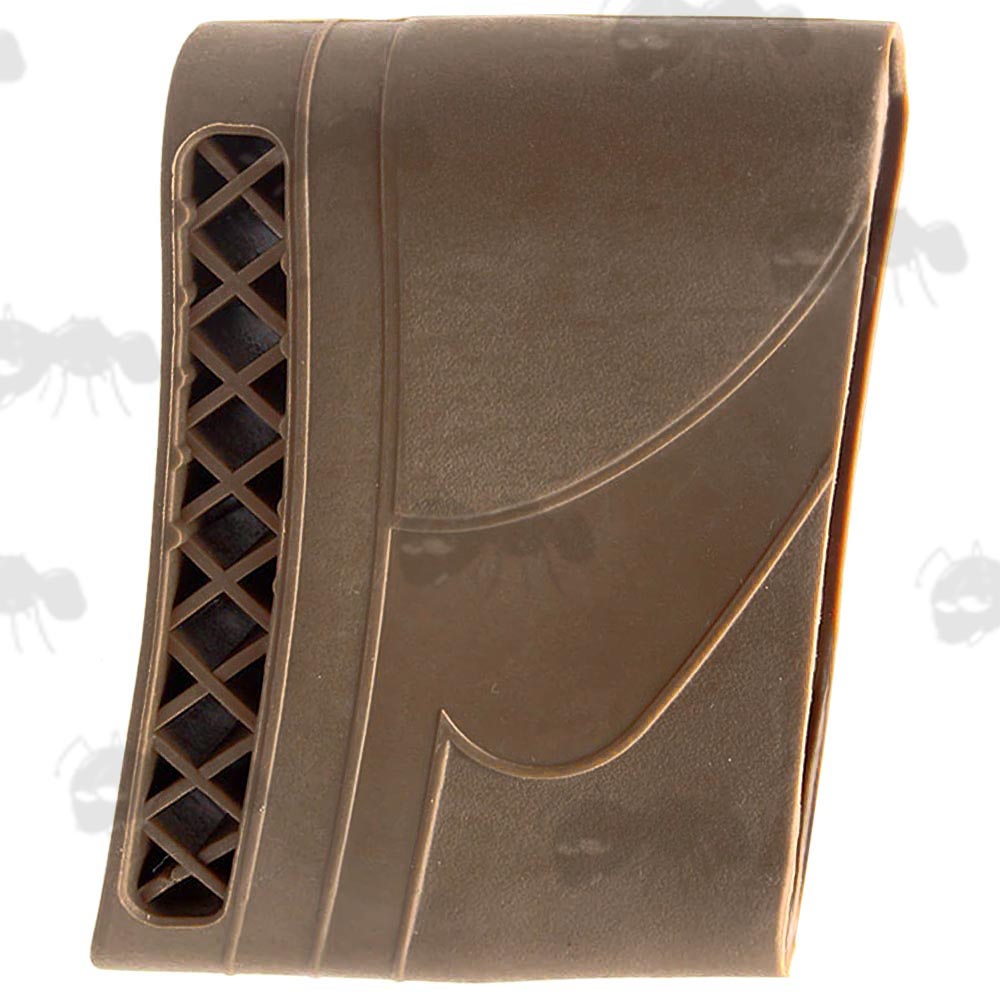Brown Rubber Ventilated Slip-On Recoil Pad for Rifle or Shotgun Butt Stocks