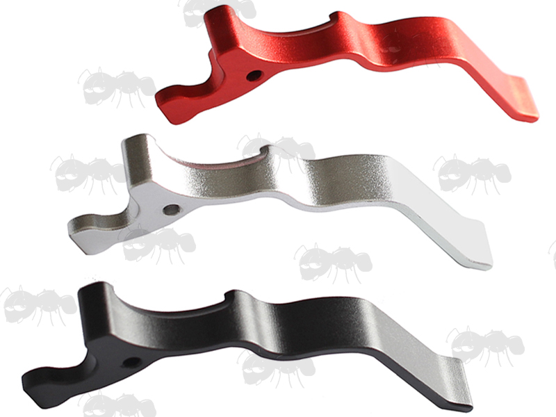 Black, Silver and Red Coloured Ruger 10/22 Extended Magazine Release Lever