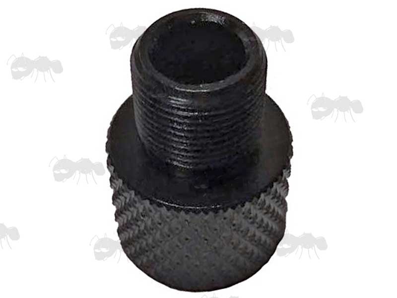 Black Anodised Steel 1/2x28 TPI - 1/2x20 TPI Threaded Muzzle Adapter