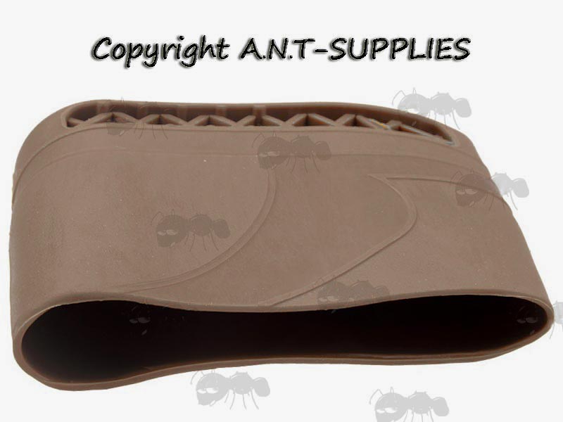 Brown Silicone Rubber Ventilated Slip-On Recoil Pad for Rifle or Shotgun Butt Stocks