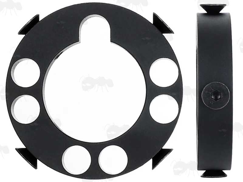 AR Rifle Round Metal One Piece Free Floating Quad Rail Handguard End Cover Caps with Fittings for .308 Barrels