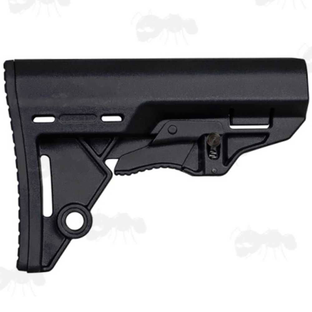 Black Polymer Collapsible Tactical Rifle Buttstock