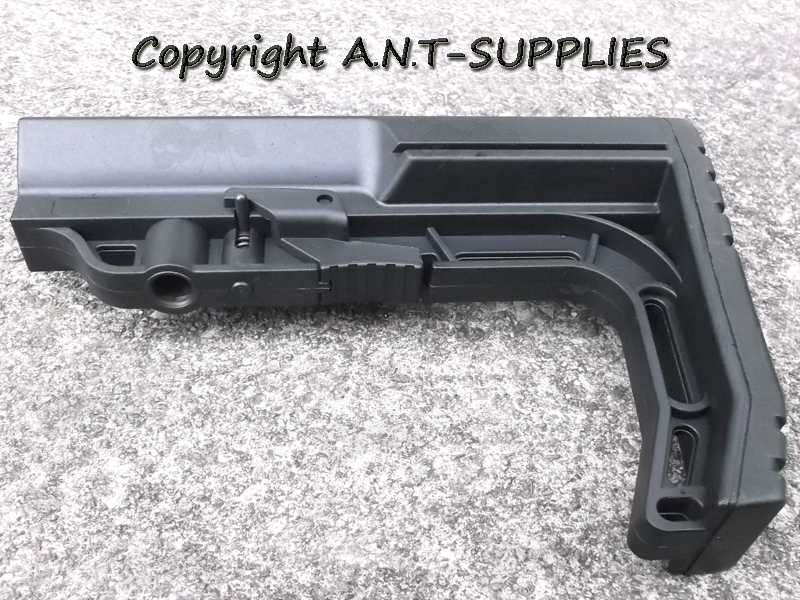 Minimalist Style Black Polymer Collapsible Tactical Rifle Buttstock
