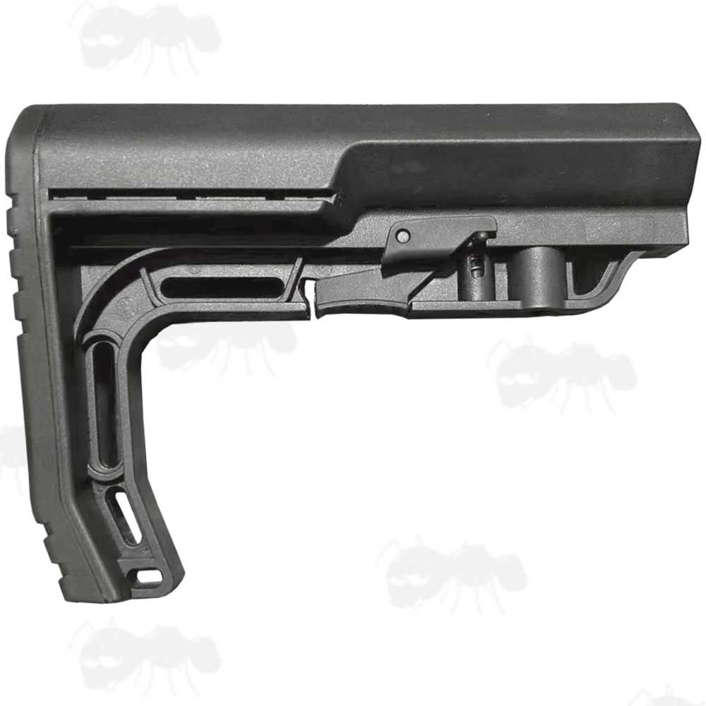 Minimalist Style Black Polymer Collapsible Tactical Rifle Buttstock
