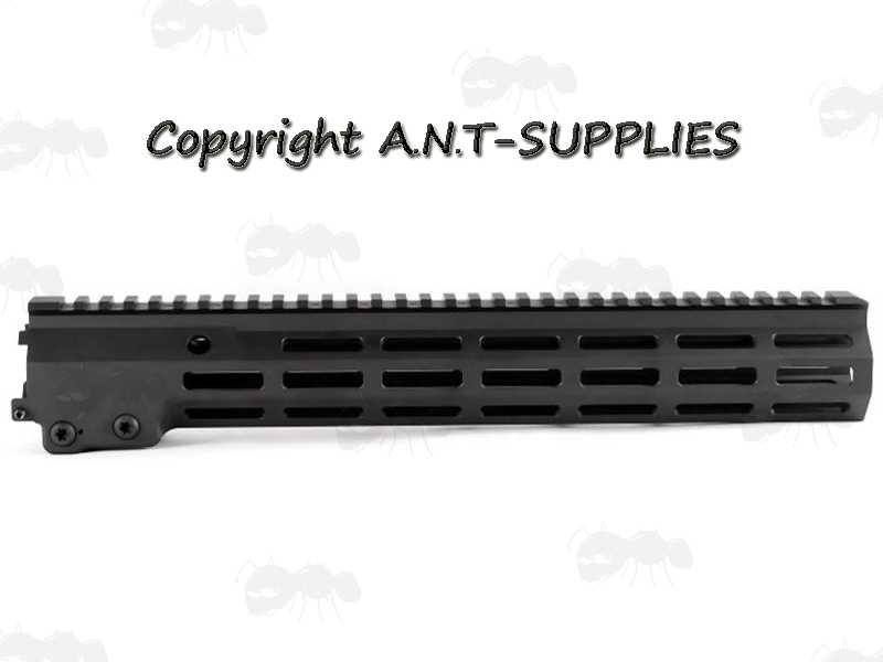 M4 Style Alloy Thirteen and Half Inch M-Lok Free Float Handguard with Picatinny Top Rail