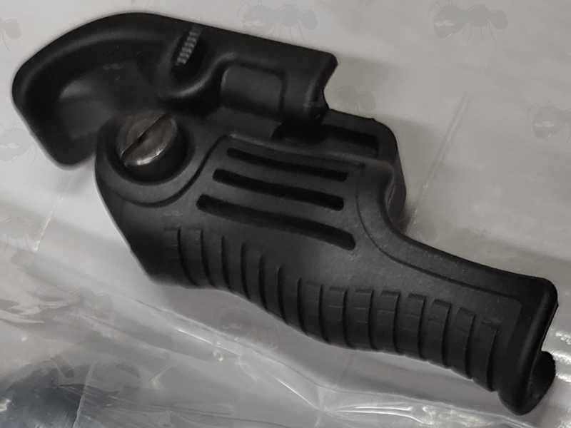 Folded Up View of The Black Coloured Small Folding Vertical Grip