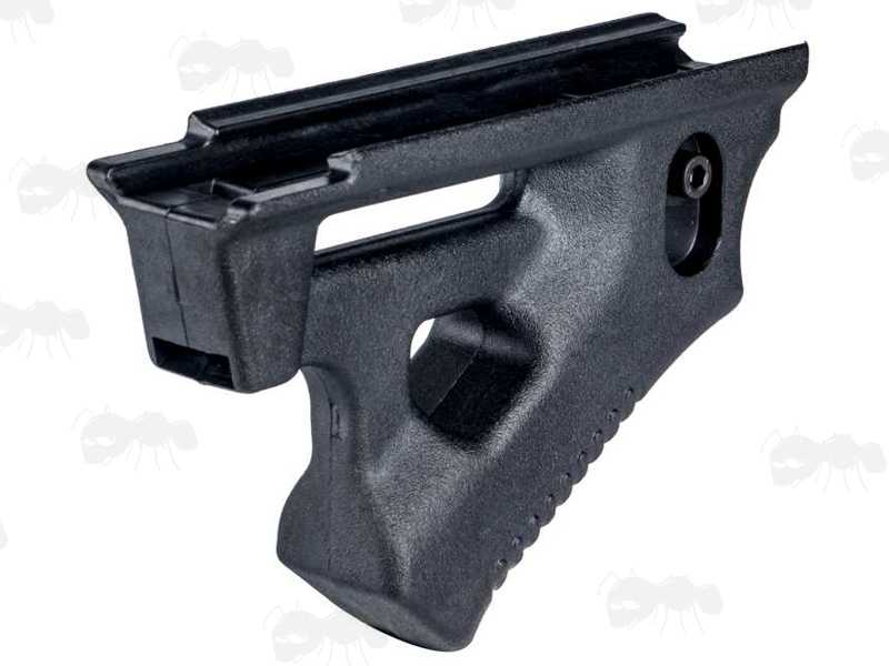Black Polymer Triangular Rifle Rail Front Grip