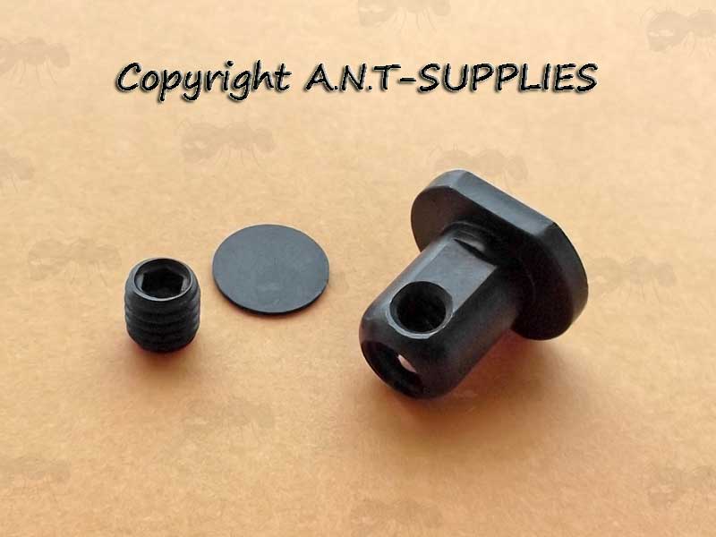 Black Finish Aluminium Air Arms S760A Forend Accessory Stud in Three Parts for Sling or Bipod