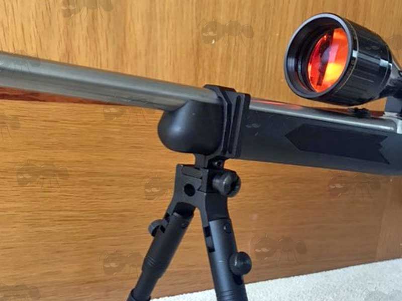 Accessory Mount for Lights, Lasers, Bipods and Slings, Shown Fitted to a Ruger 10/22 Rifle Forend
