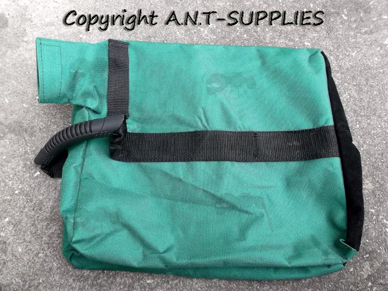 Green Polyester Canvas and Black Suede Big H Shooting Bag Rest