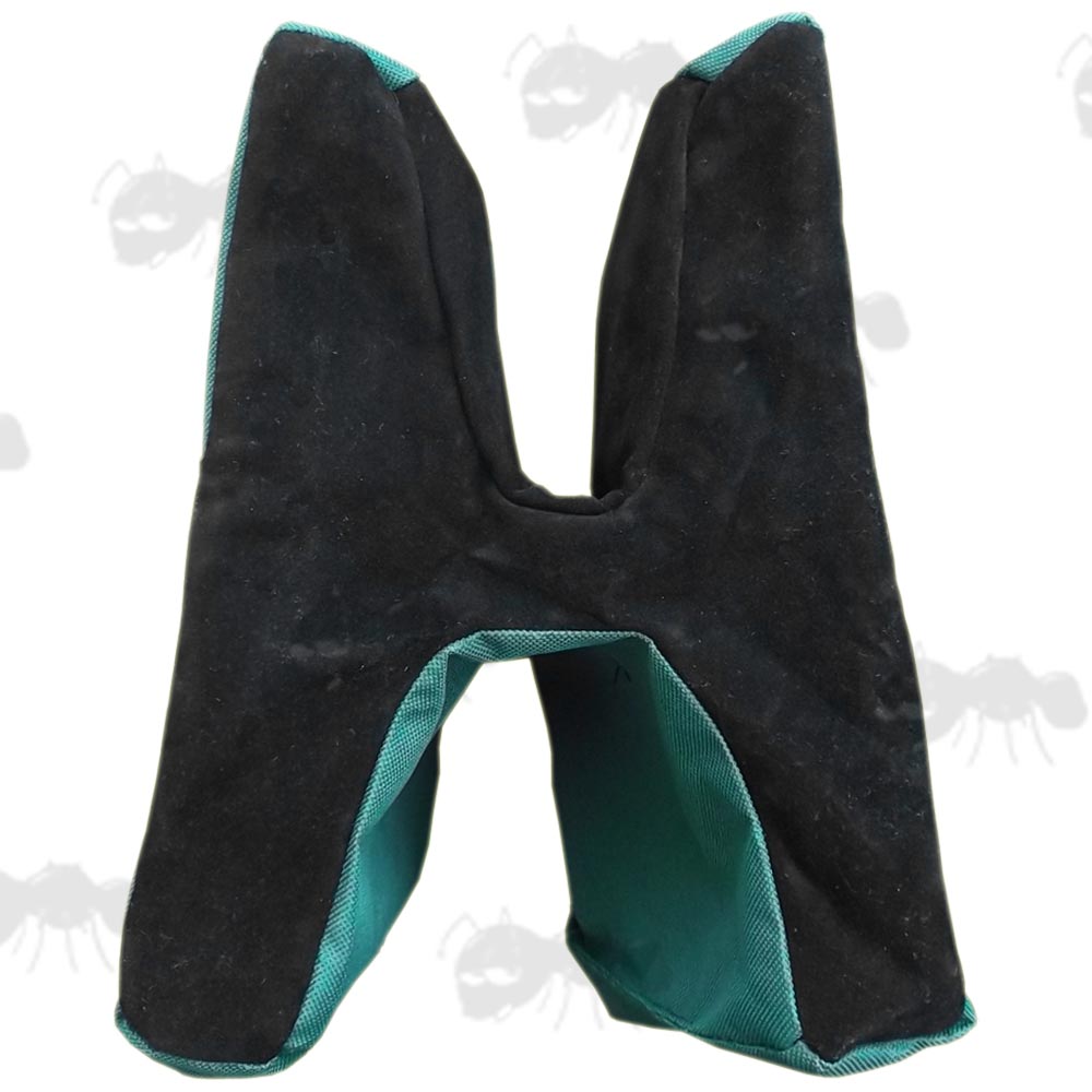 Green Polyester Canvas and Black Suede Big H Shooting Bag Rest