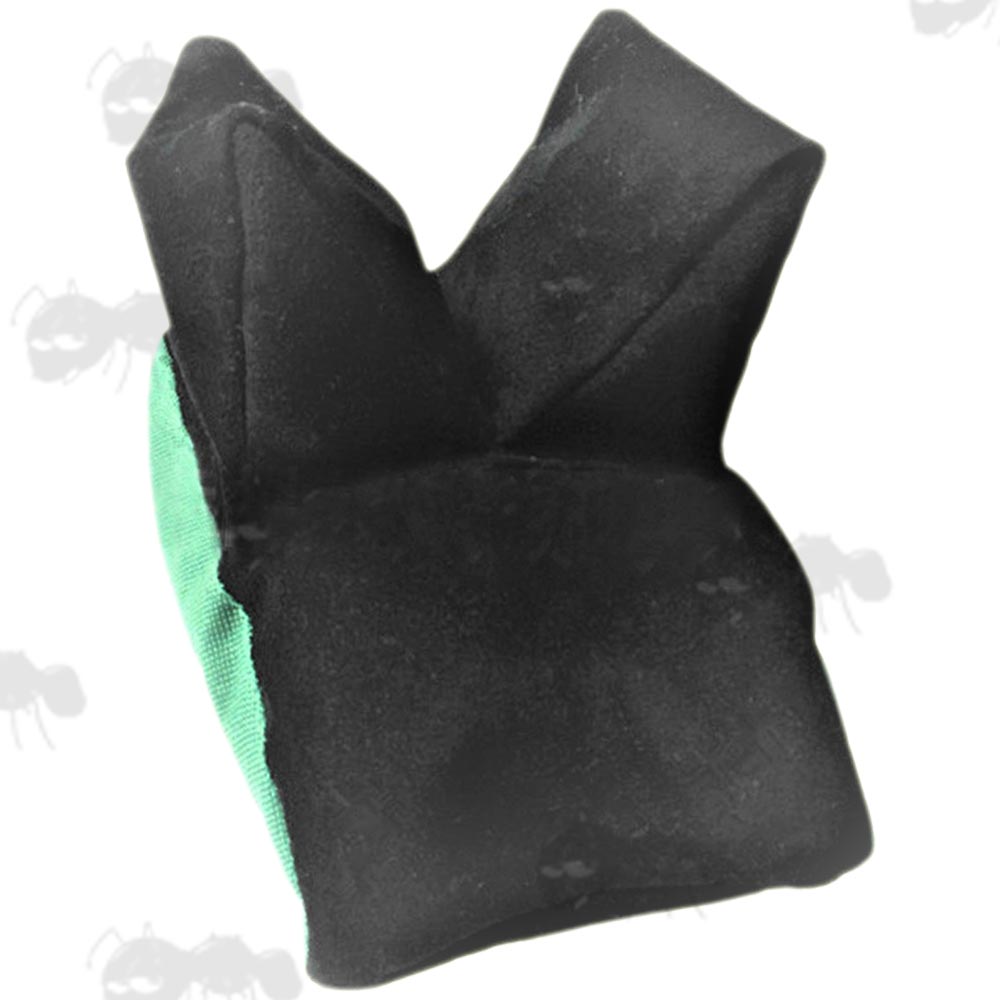 Green Polyester Canvas and Black Suede Little Wedge Shooting Bag Rest