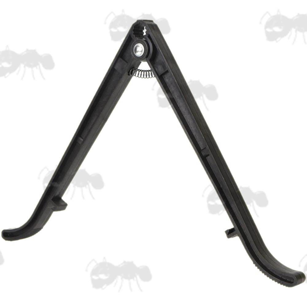 Universal Barrel Fitting Plastic Bipod with Curved Legs