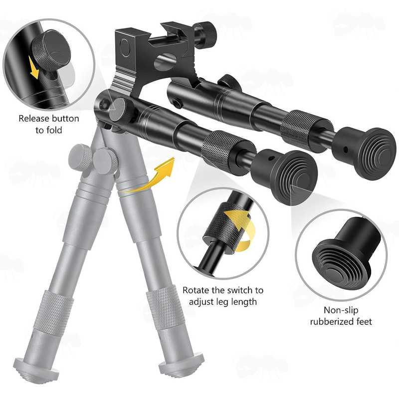 Guide to Adjust The Legs on The 20mm Weaver / Picatinny Rail Fitting Short Length Telescopic Folding Bipod