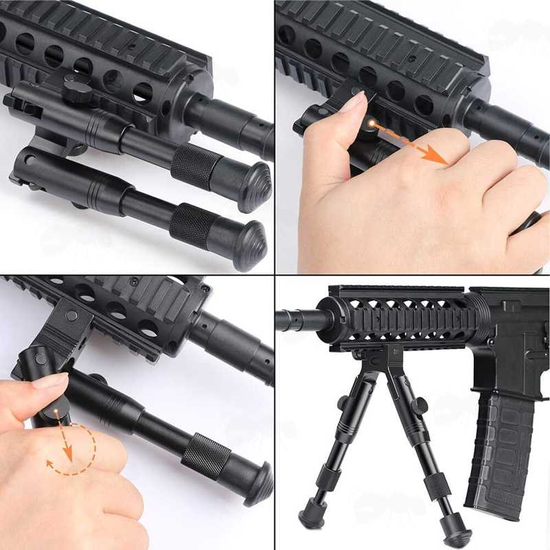 Guide to Fold The Legs on The 20mm Weaver / Picatinny Rail Fitting Short Length Telescopic Folding Bipod