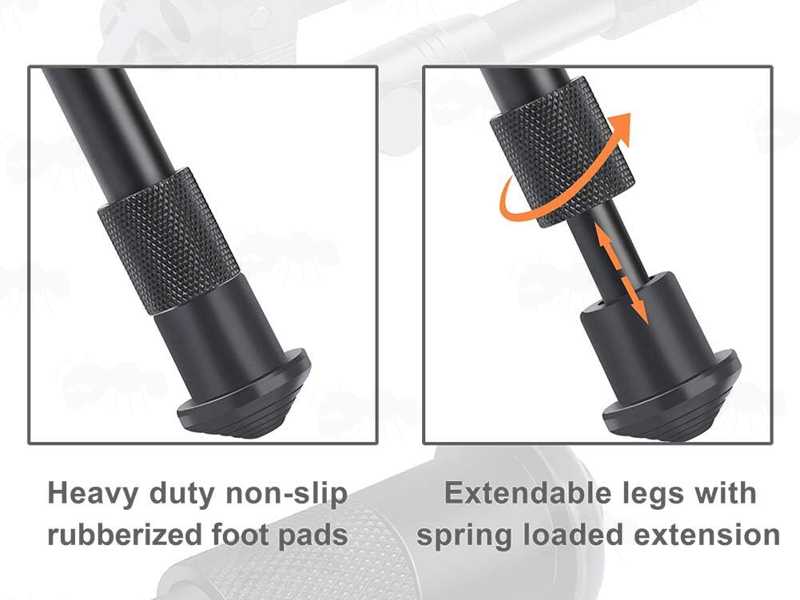 Guide to Adjust The Leg Lengths on The 20mm Weaver / Picatinny Rail Fitting Short Length Telescopic Folding Bipod
