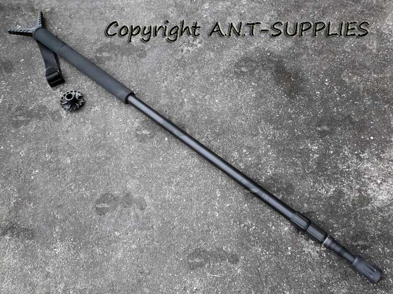 Black Monopod Shooting Stick Rifle Rest