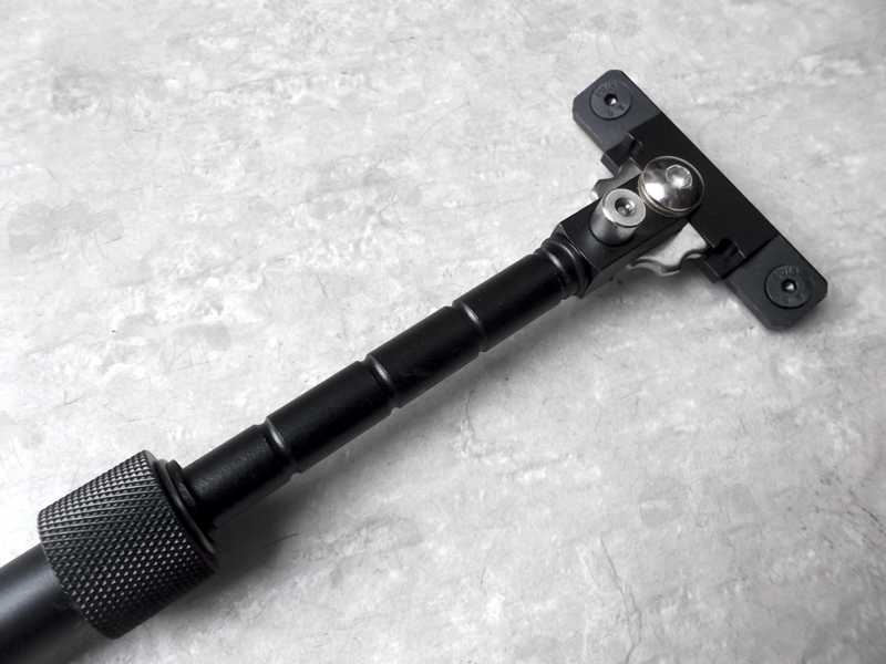 Telescopic Leg View on The Two Piece Design Rifle Bipod for M-Lok Handguards