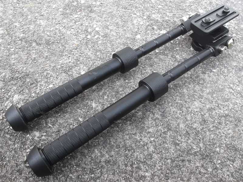 Extruded Leg View Of The One Piece Design Metal Rifle Bipod for M-Lok Handguards