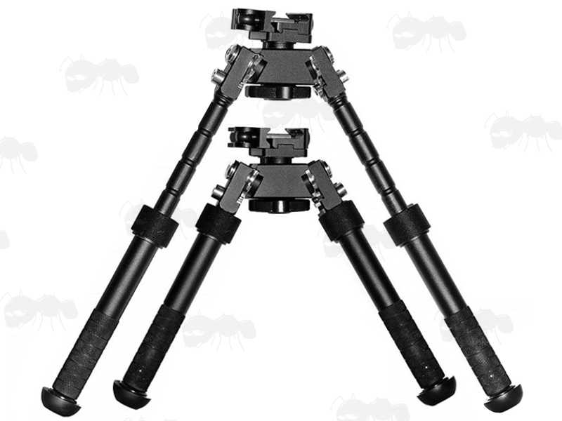 Rail Fitting and Adjustable Leg Lock Nut View of The 360 Degree Rotating Bipod for 1913 Style Picatinny Rails M8
