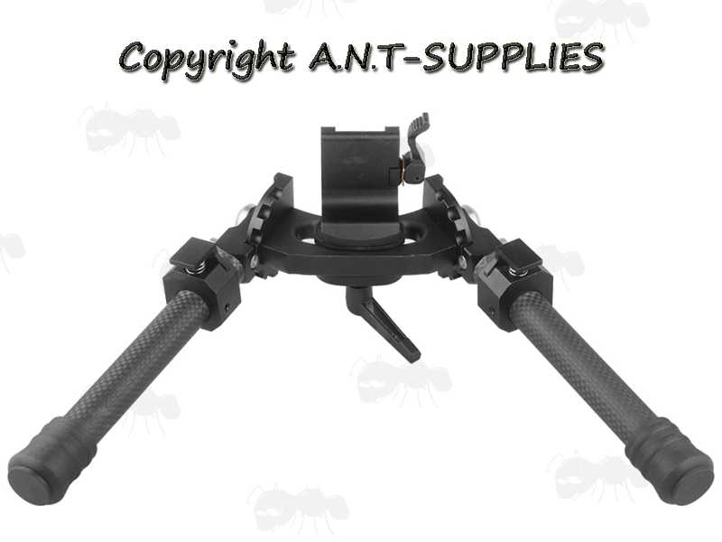 Mount View on The Canting Tactical Rifle Bipod for 1913 Style Picatinny Rails X-10 with Carbon Fiber Legs