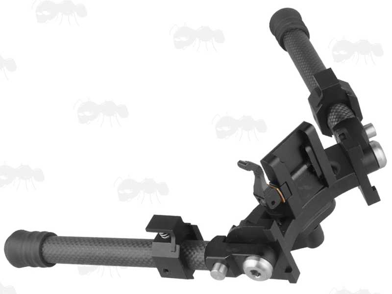 Mount View on The Canting Tactical Rifle Bipod for 1913 Style Picatinny Rails X-10 with Carbon Fiber Legs